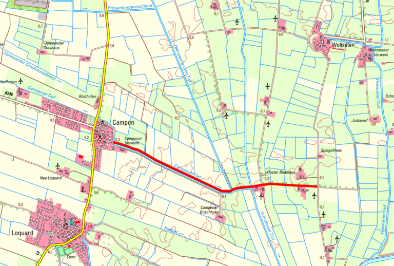 Sanierung des Neuen Meedenwegs in Campen